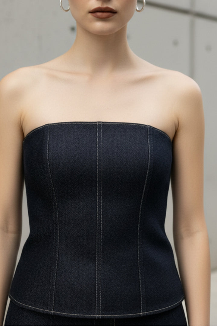 Solemn Grey Denim Co-ord Set