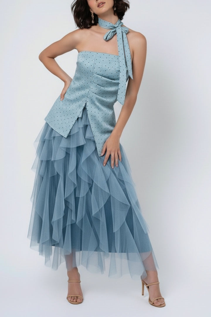 Shades of Sea Ruffle Co-ord set