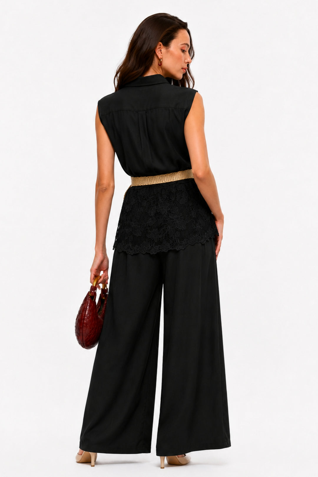 Onyx Belted Lace Co-ord