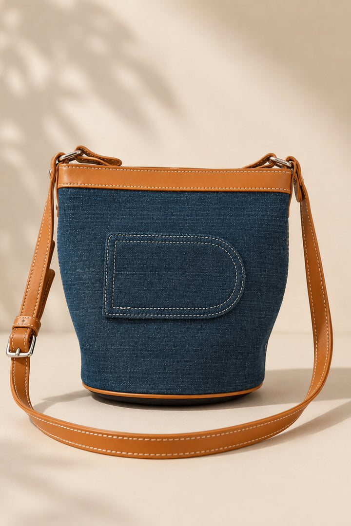 Denim Drift Bucket Bag