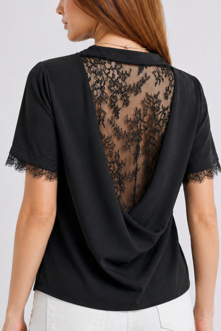 Noir Sheer Back Top