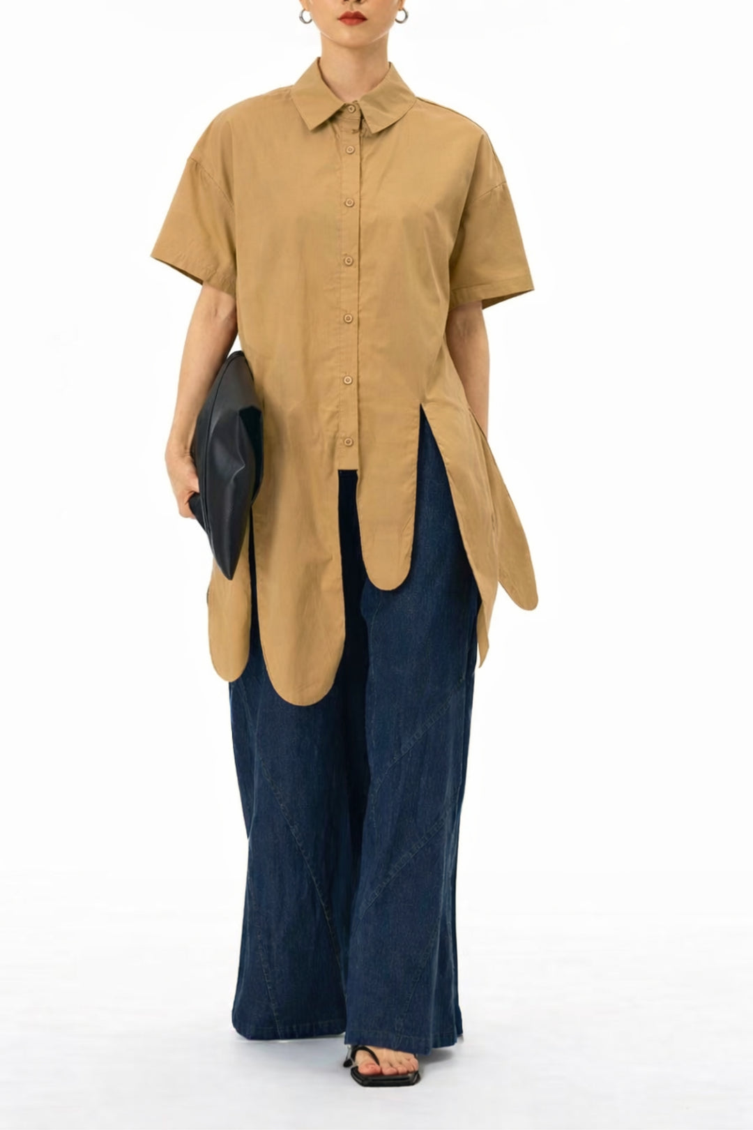 Sand Drift Asymmetric Hem Shirt