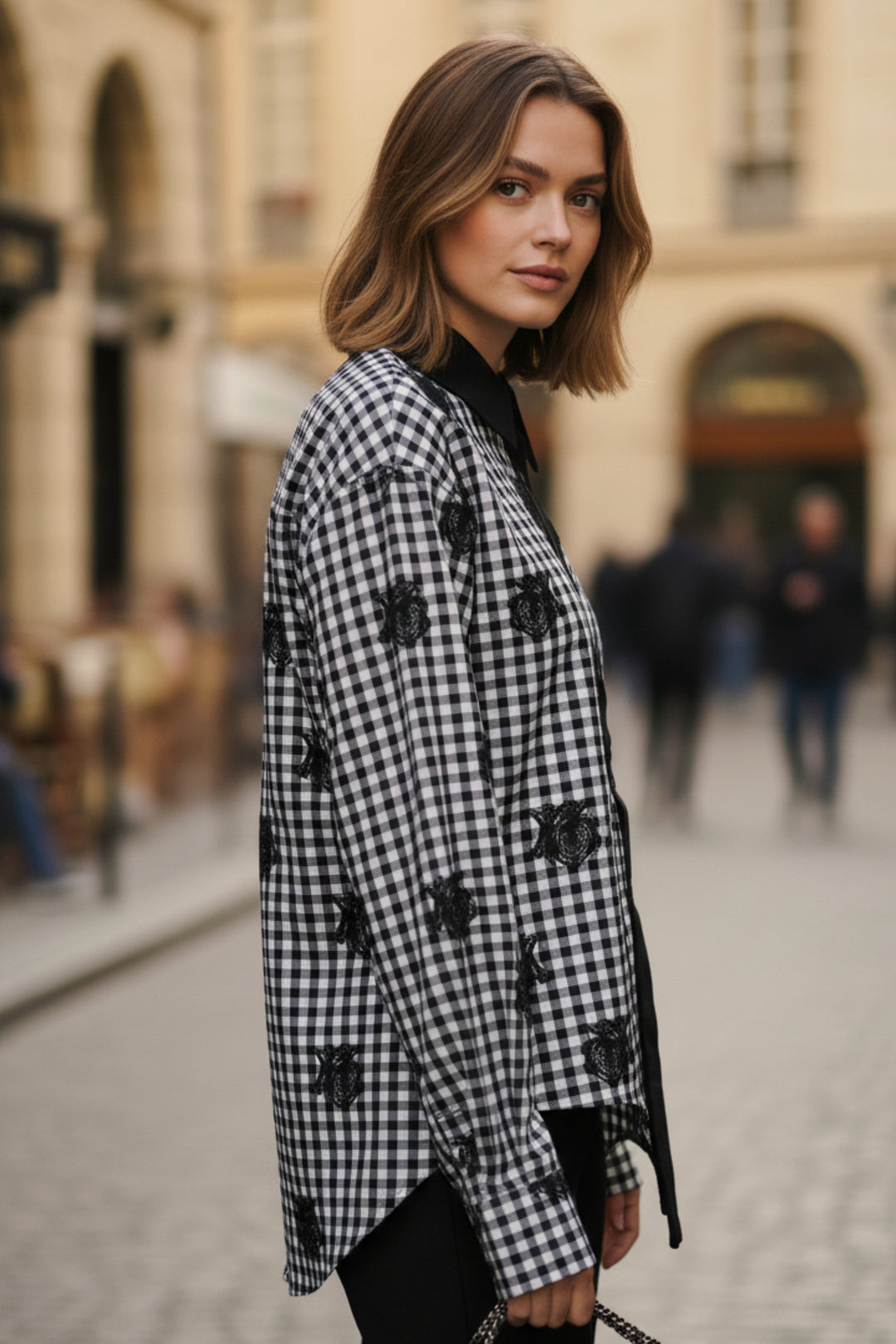 Black Rose Gingham Shirt