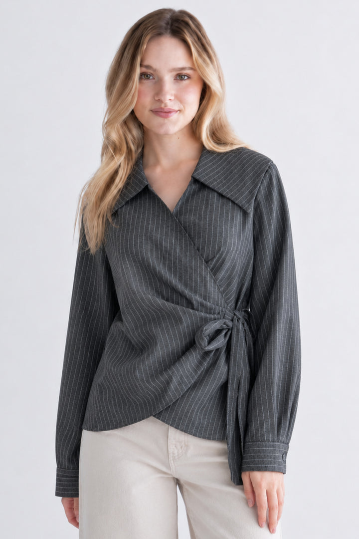 Tailored Wrap Knot Shirt