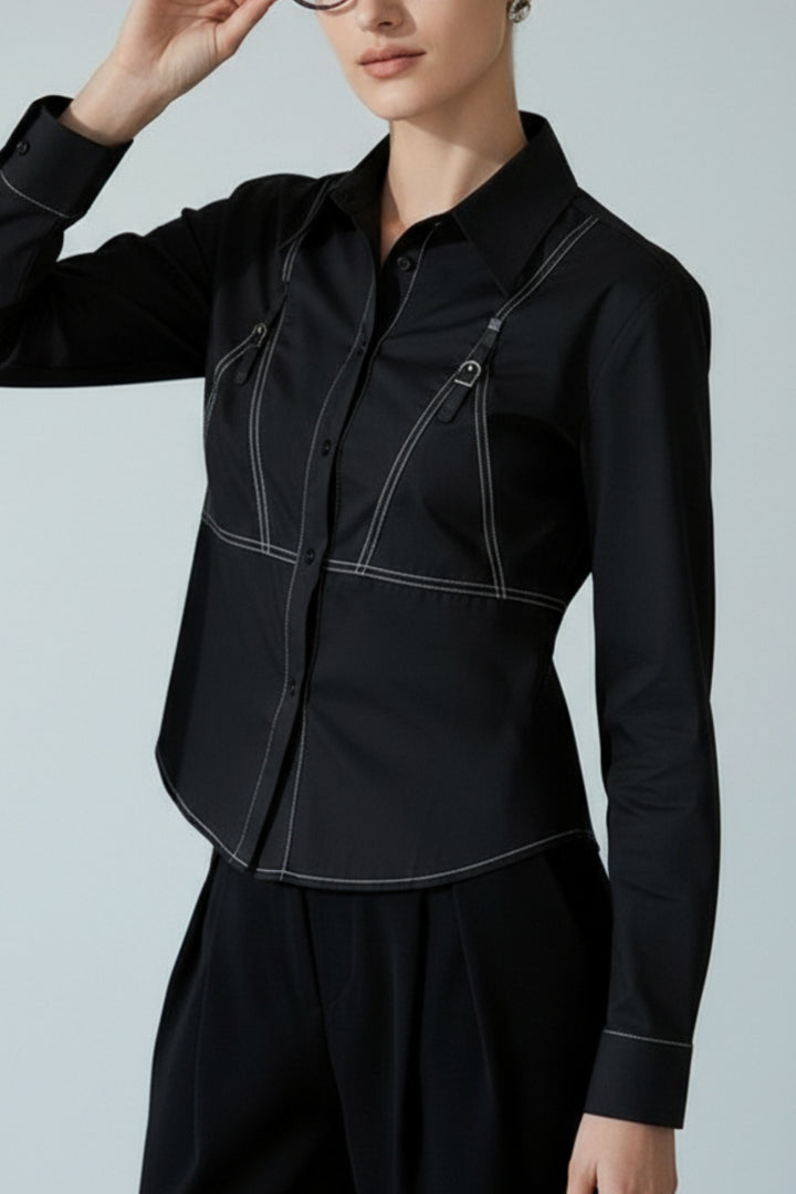 Bralette Pattern Black Shirt