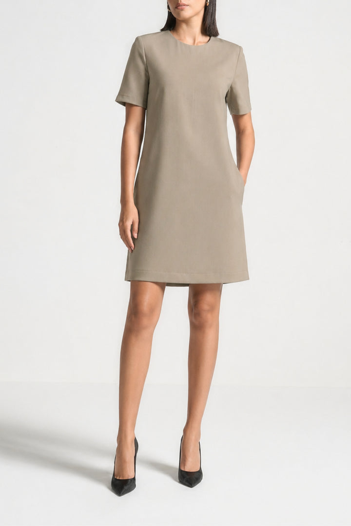 Maeve Greige Shift Dress