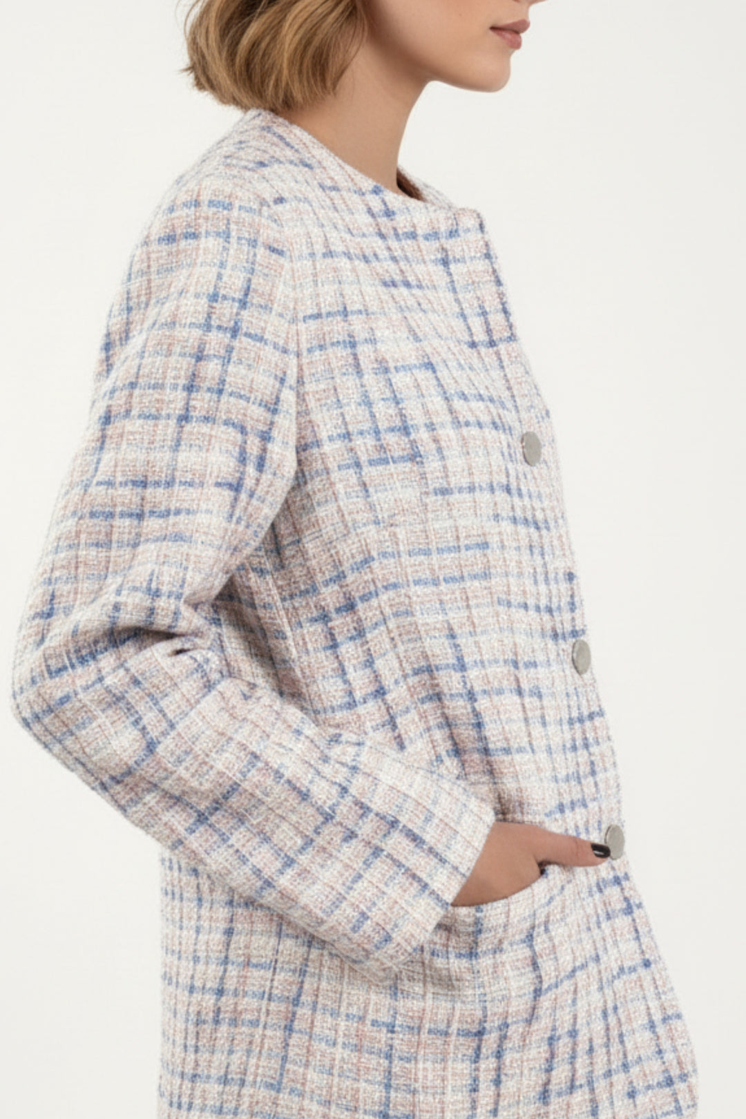 Frosted Grace Tweed Blazer