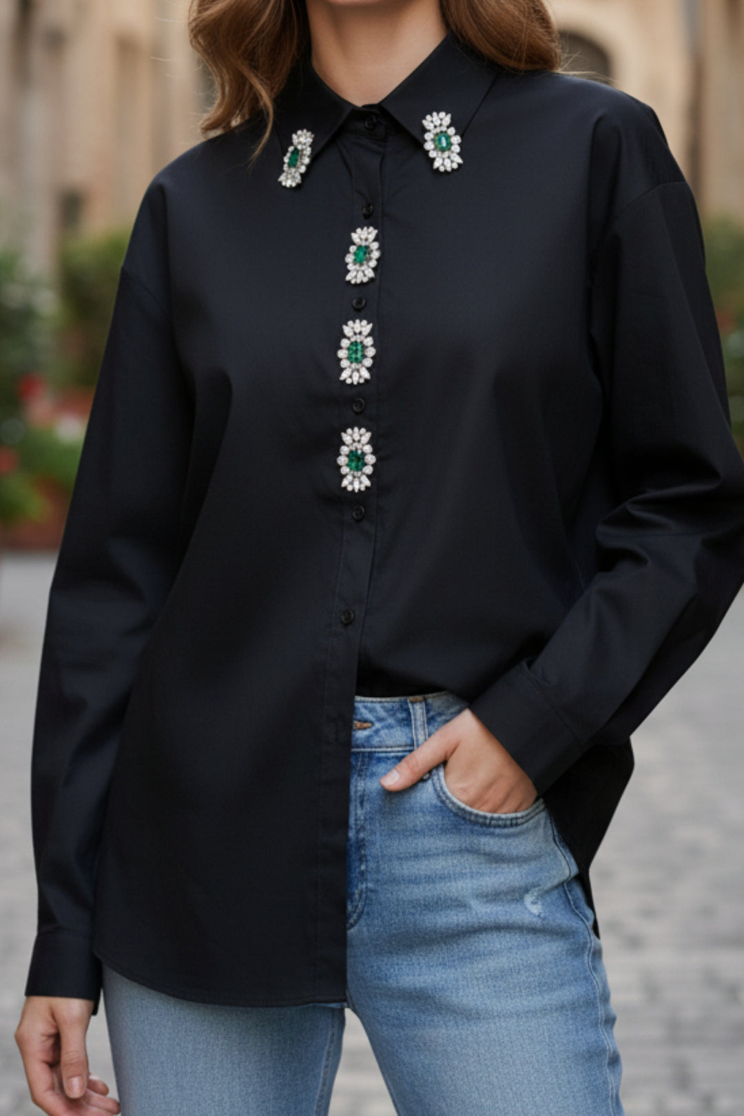 Noir Regal Gemstone Shirt