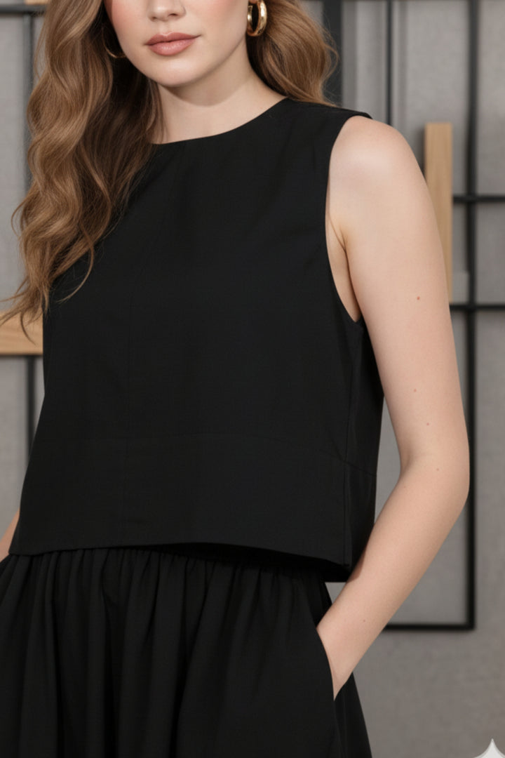 Aria Black Skirt Co-ord Set