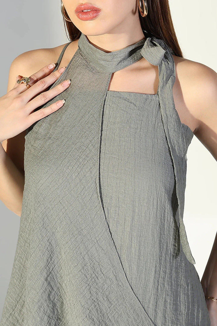 Drift Halter Drape Dress