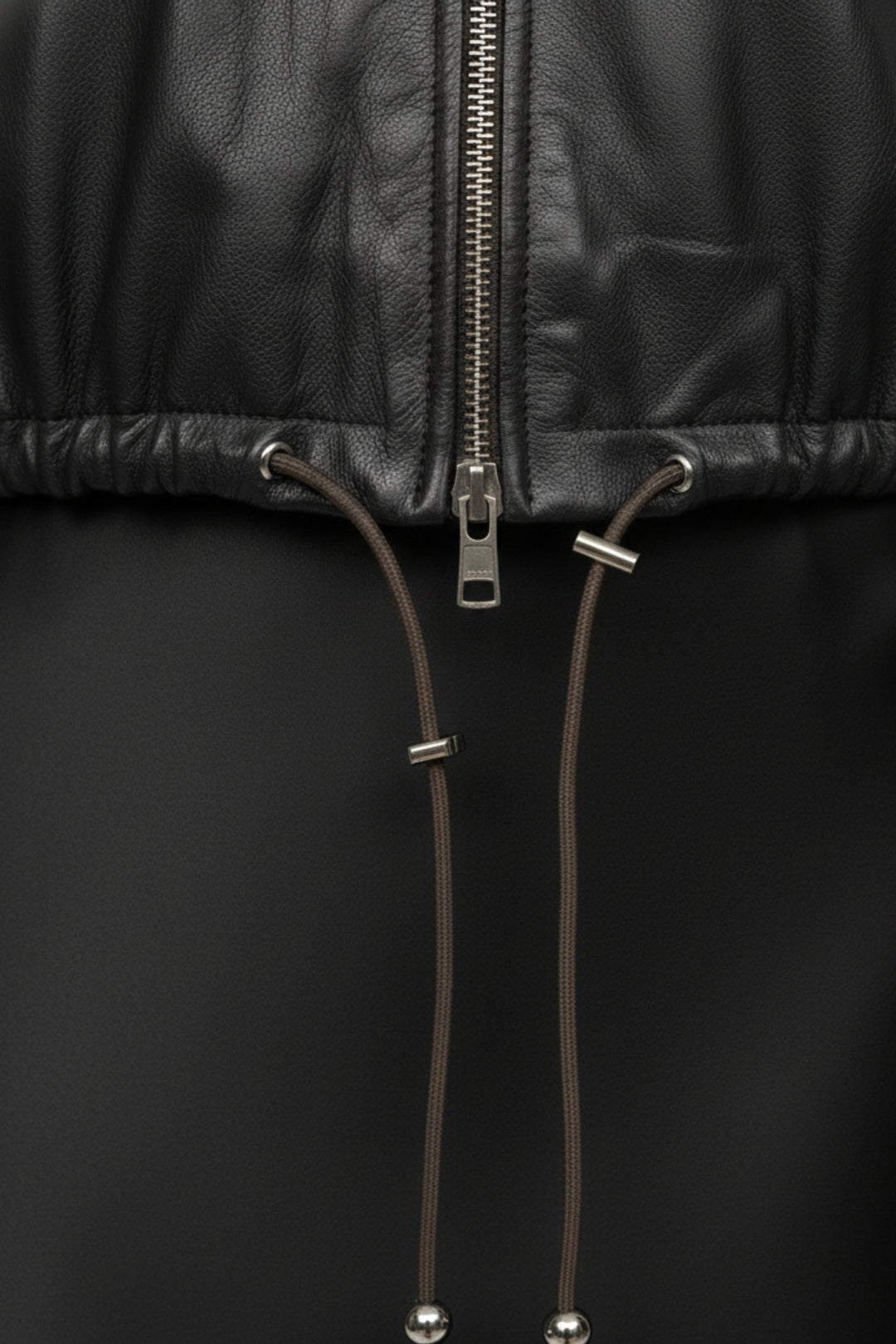 Black Luxe Zip Leather Jacket