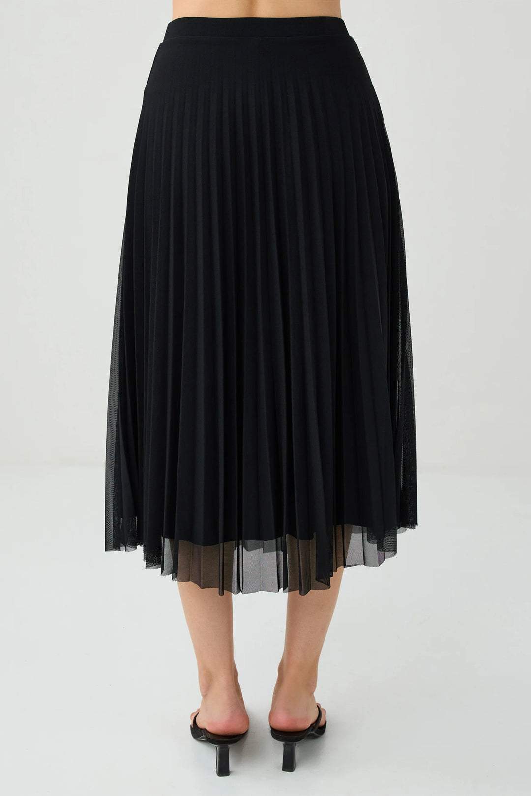 Midnight Mesh Pleated Skirt