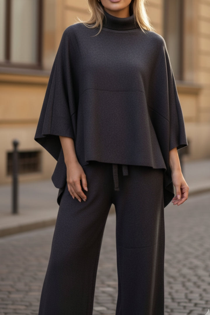 Grey Turtleneck Kaftan  Co-ord Set