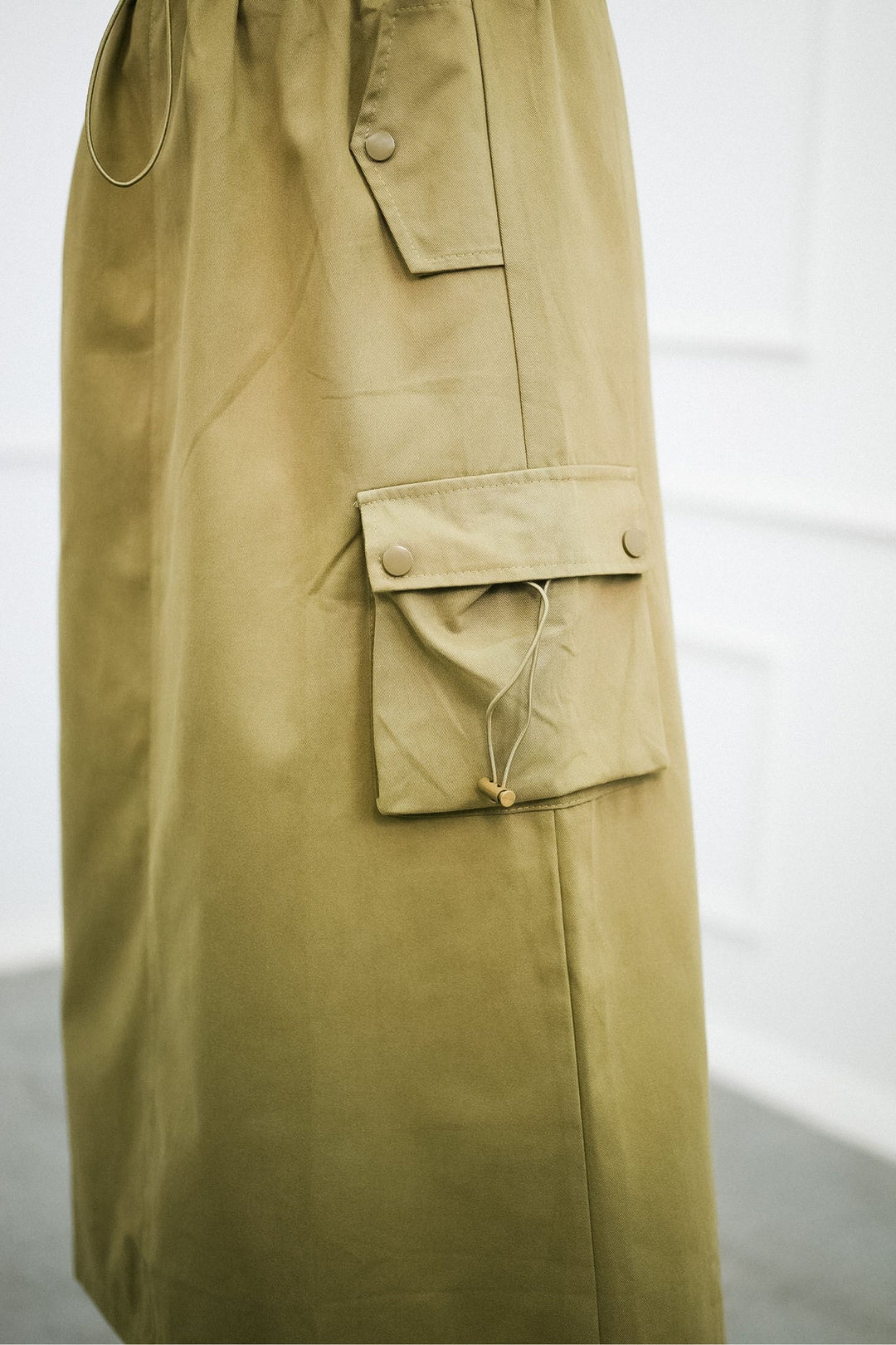 Celadon Green Streetstyle Cargo Skirt