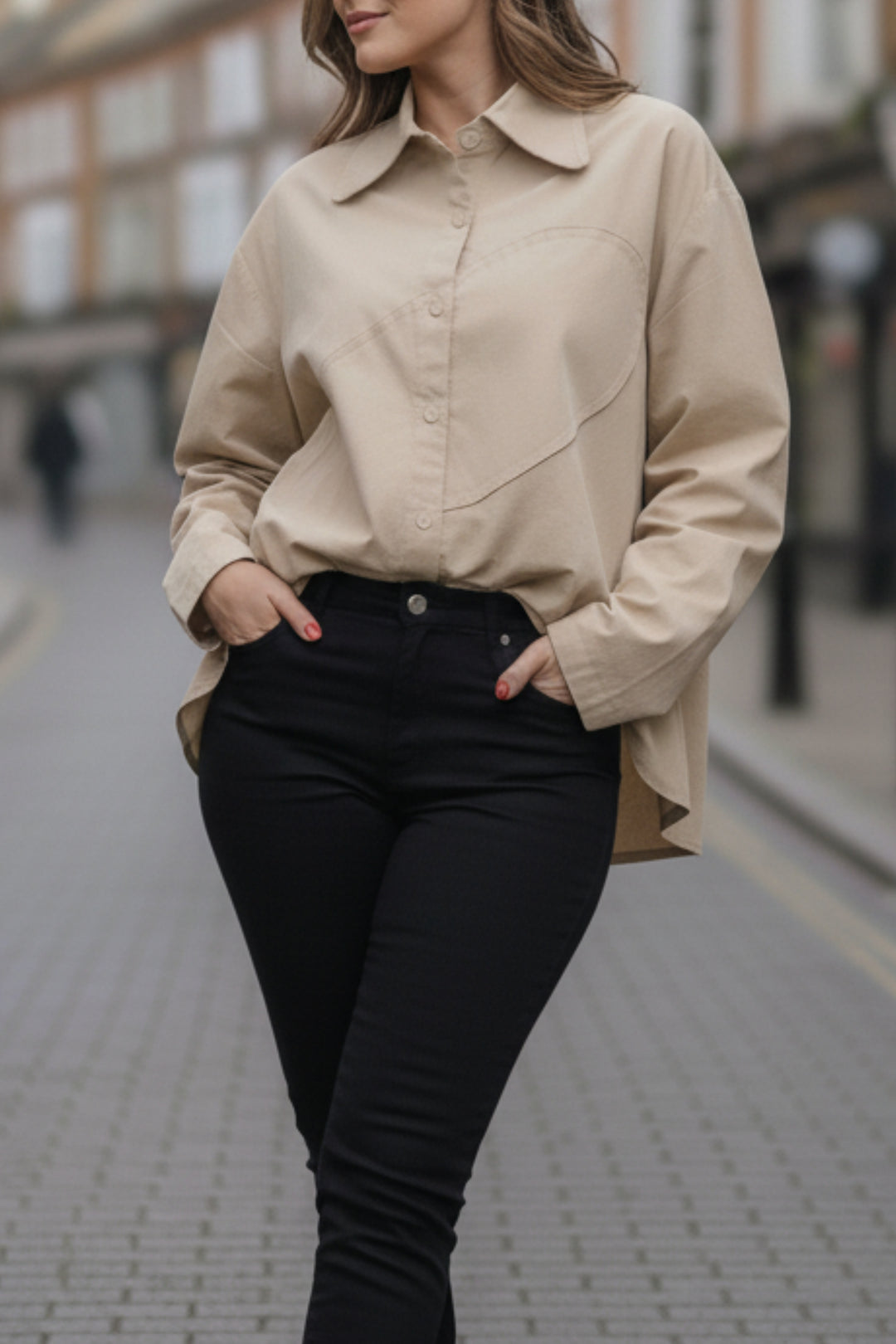 Mellow Cream Oversized Shirt