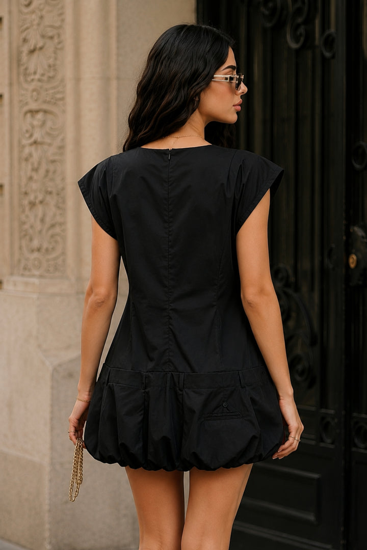 Noir Cocoon Bubble Dress