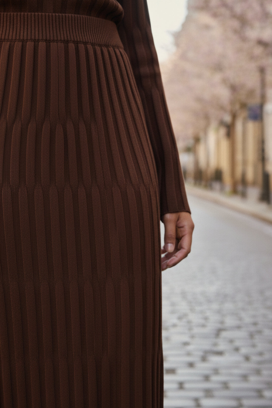 Walnut Wave Knit Skirt Co-ord Set