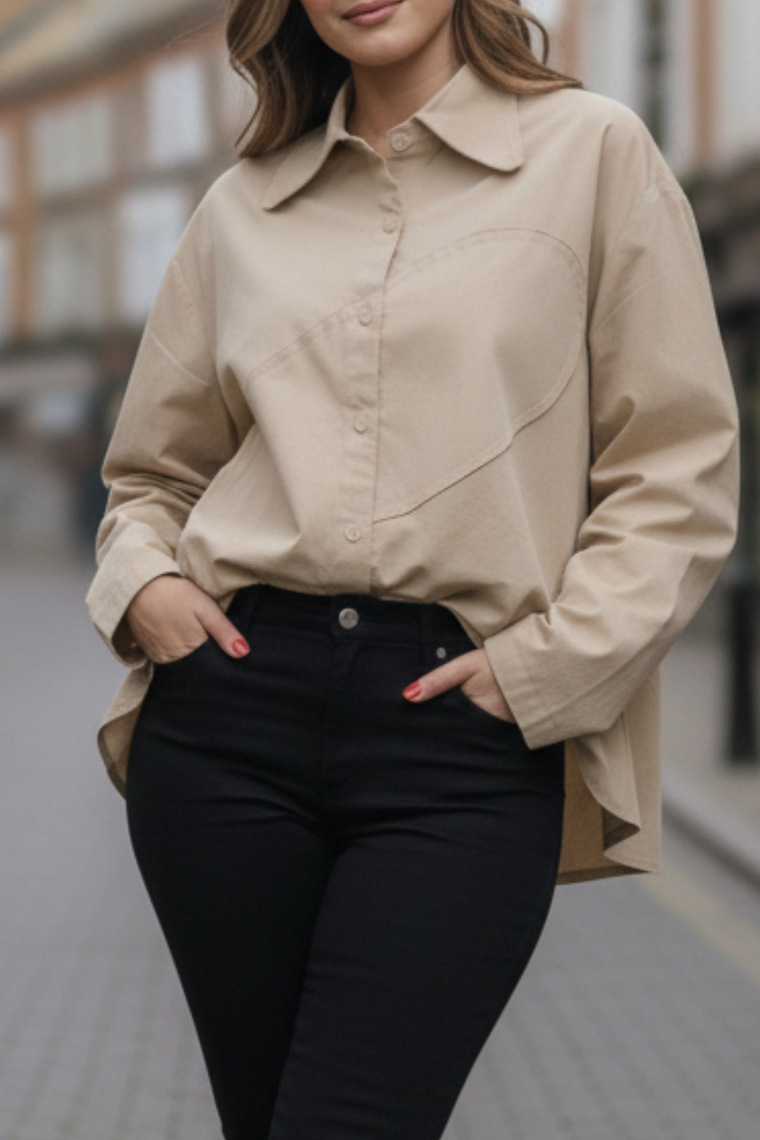 Mellow Cream Oversized Shirt