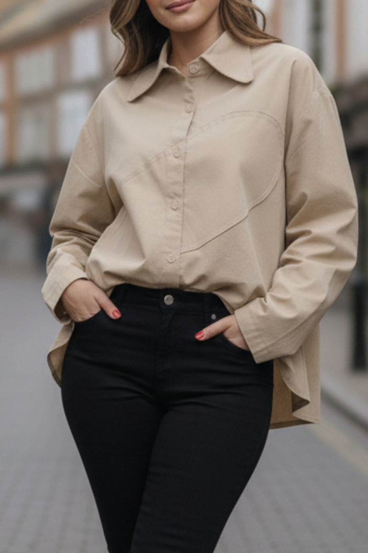 Mellow Cream Oversized Shirt