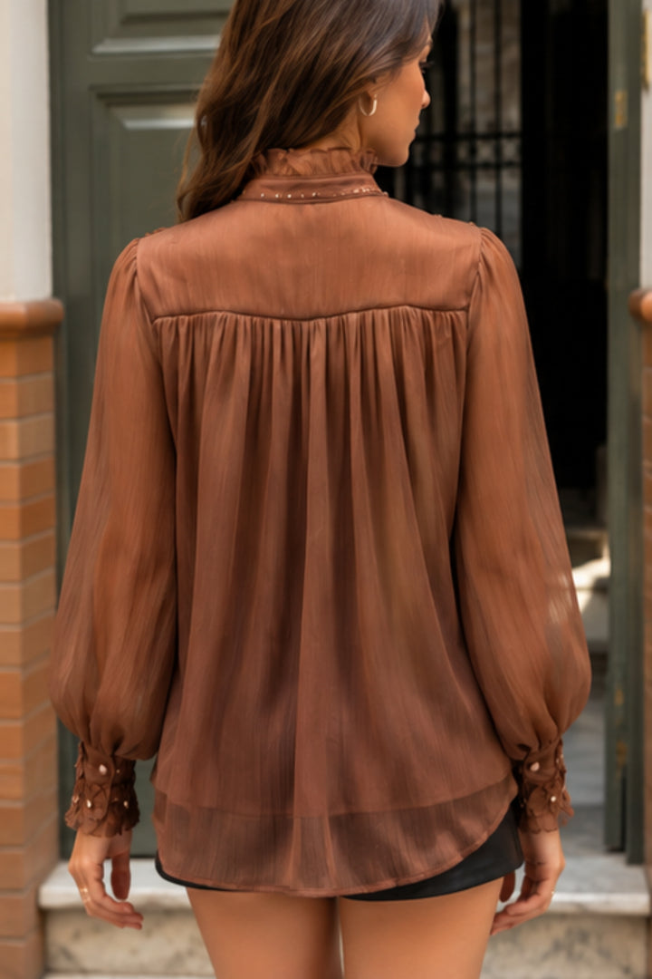 Eden Cocoa Embellished Top