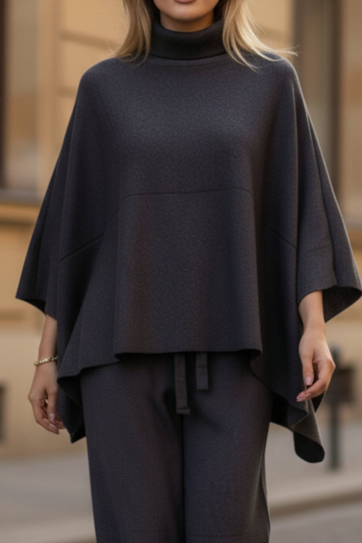 Grey Turtleneck Kaftan  Co-ord Set