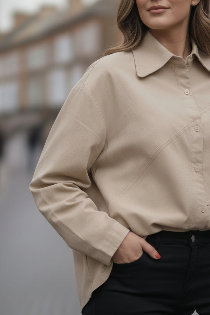 Mellow Cream Oversized Shirt
