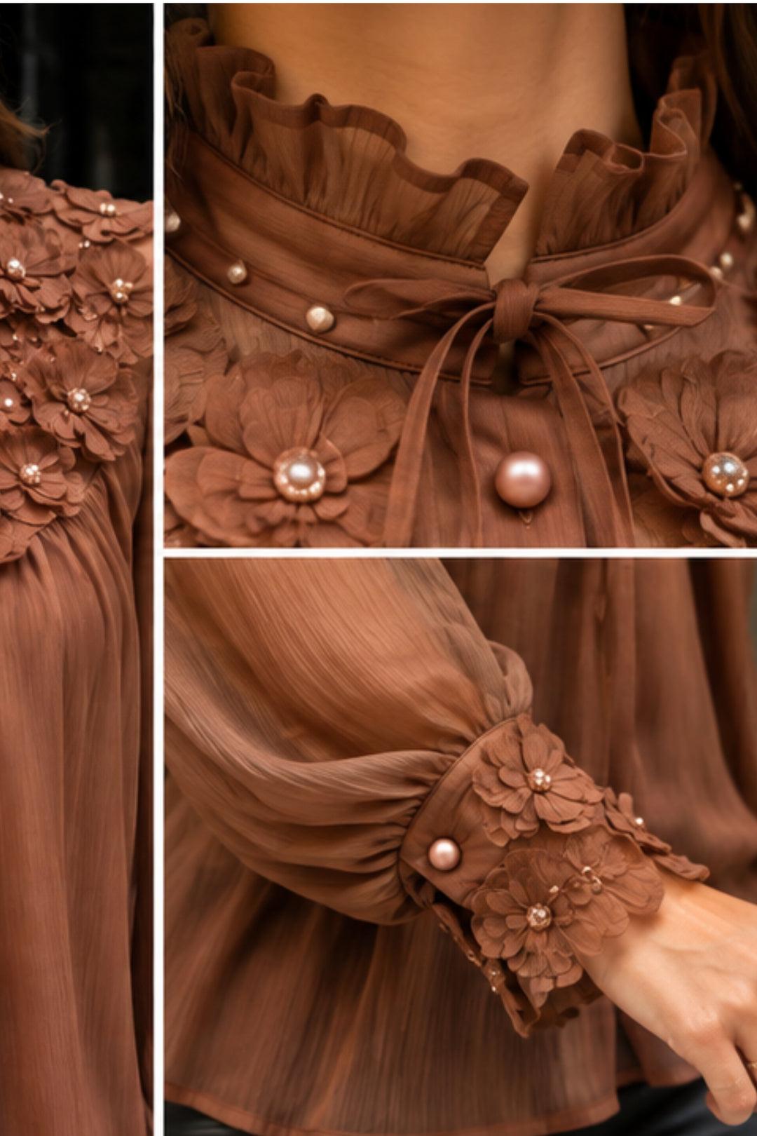 Eden Cocoa Embellished Top