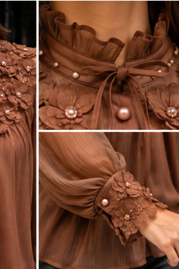 Eden Cocoa Embellished Top
