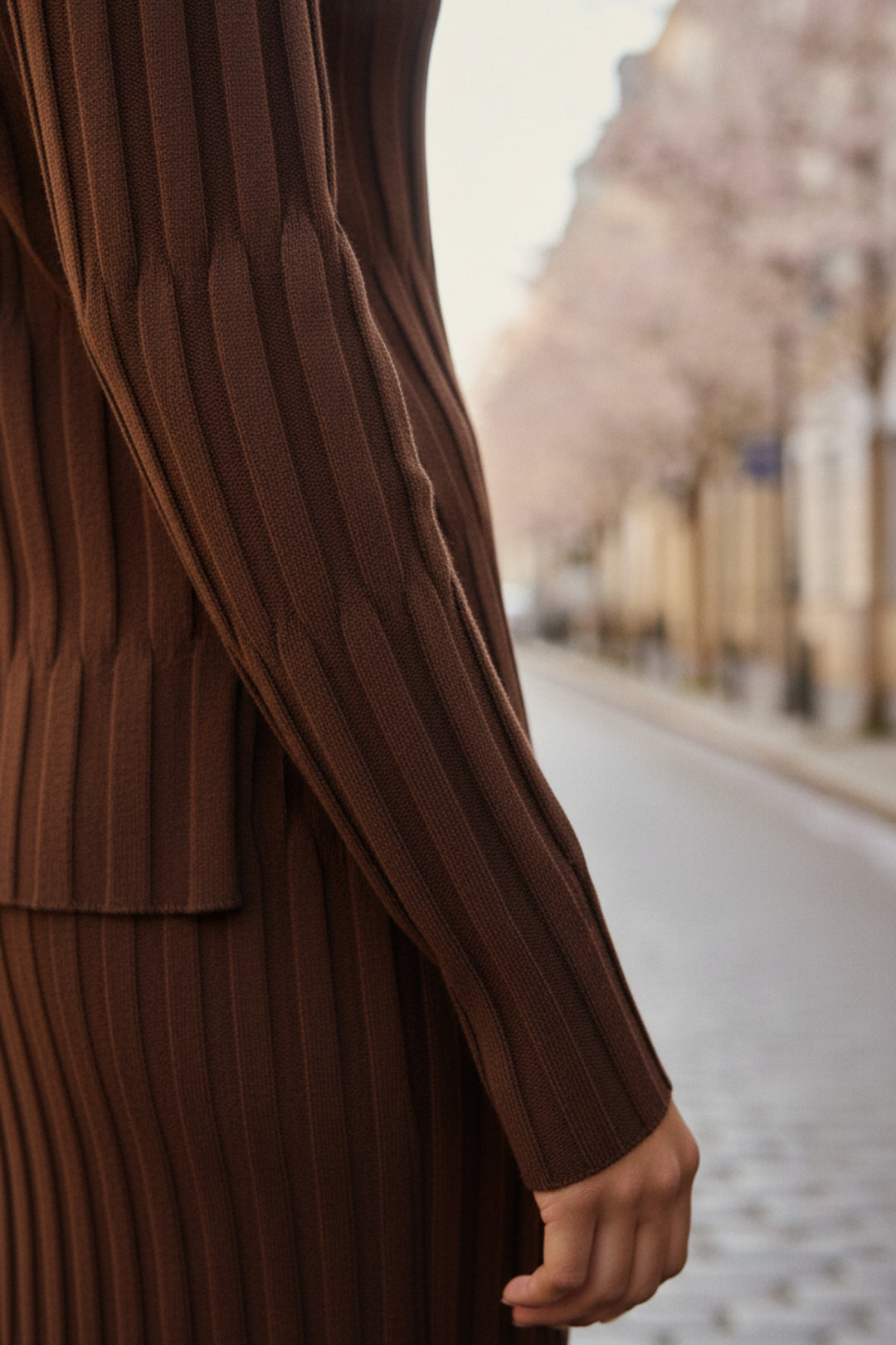 Walnut Wave Knit Skirt Co-ord Set