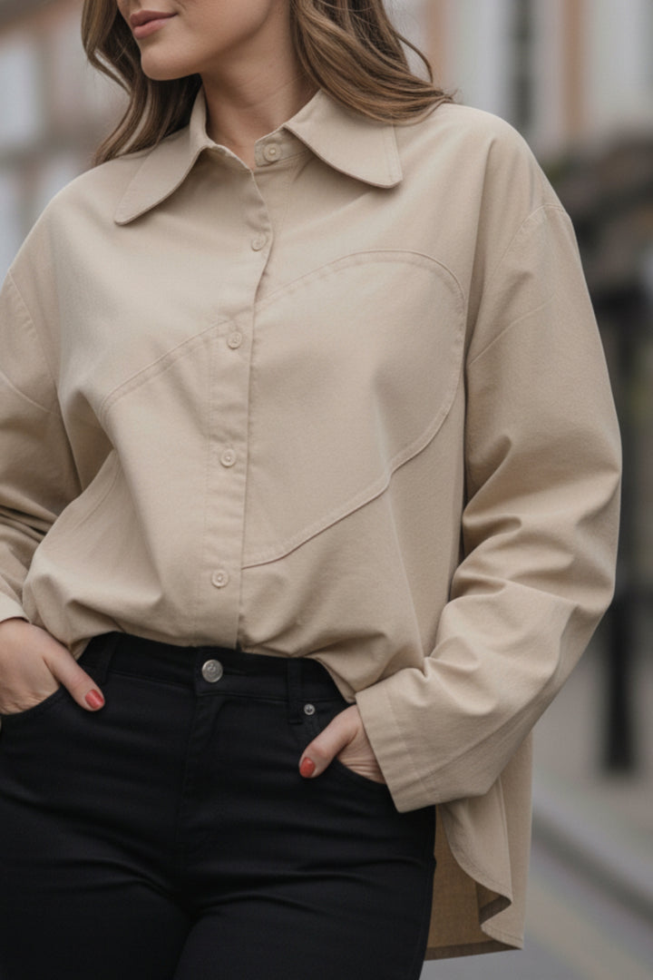 Mellow Cream Oversized Shirt