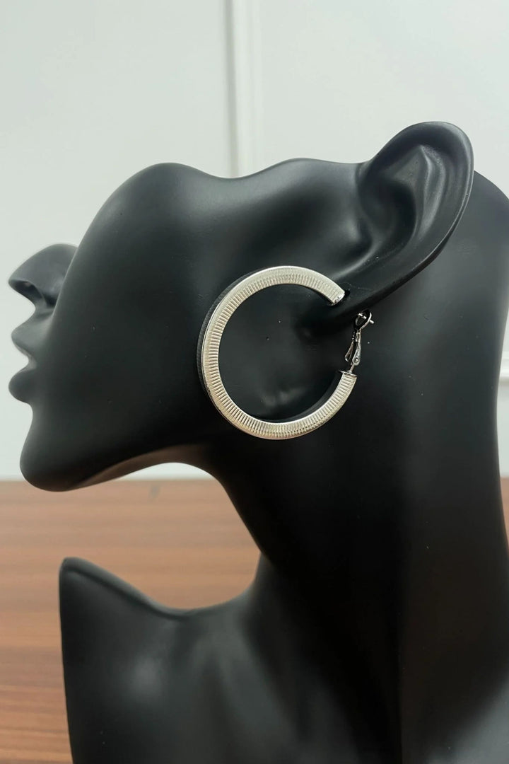 Moonlit Circle Hoop Earrings