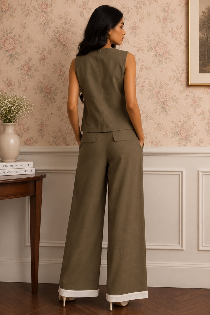 Dark Olive Tailored Co-ord