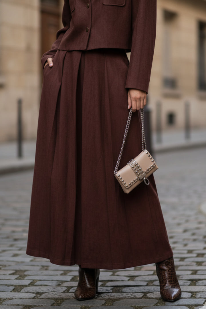 Rustic Rose Velvet Skirt Co-Ord