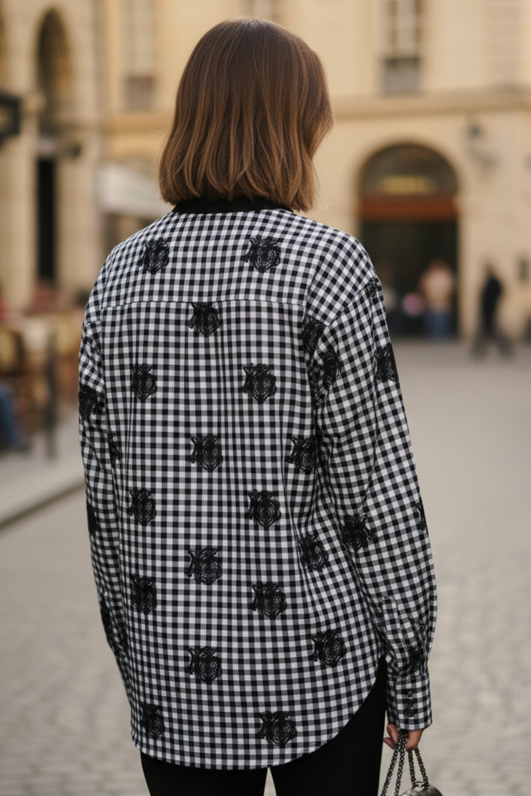 Black Rose Gingham Shirt