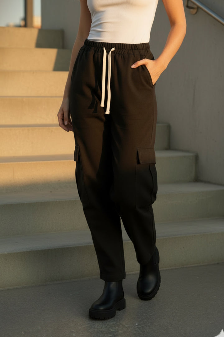 Jet Black Balloon Cargo Pants