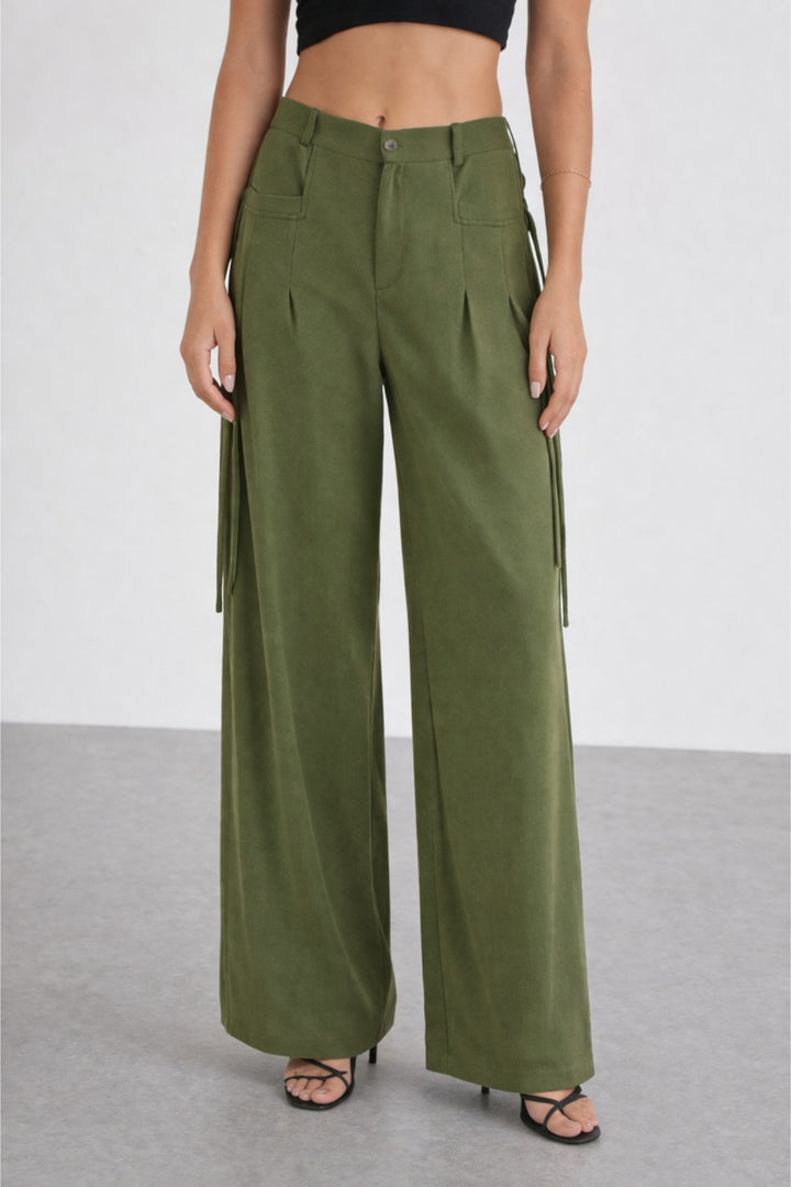 Green Pants with Pocket Strings