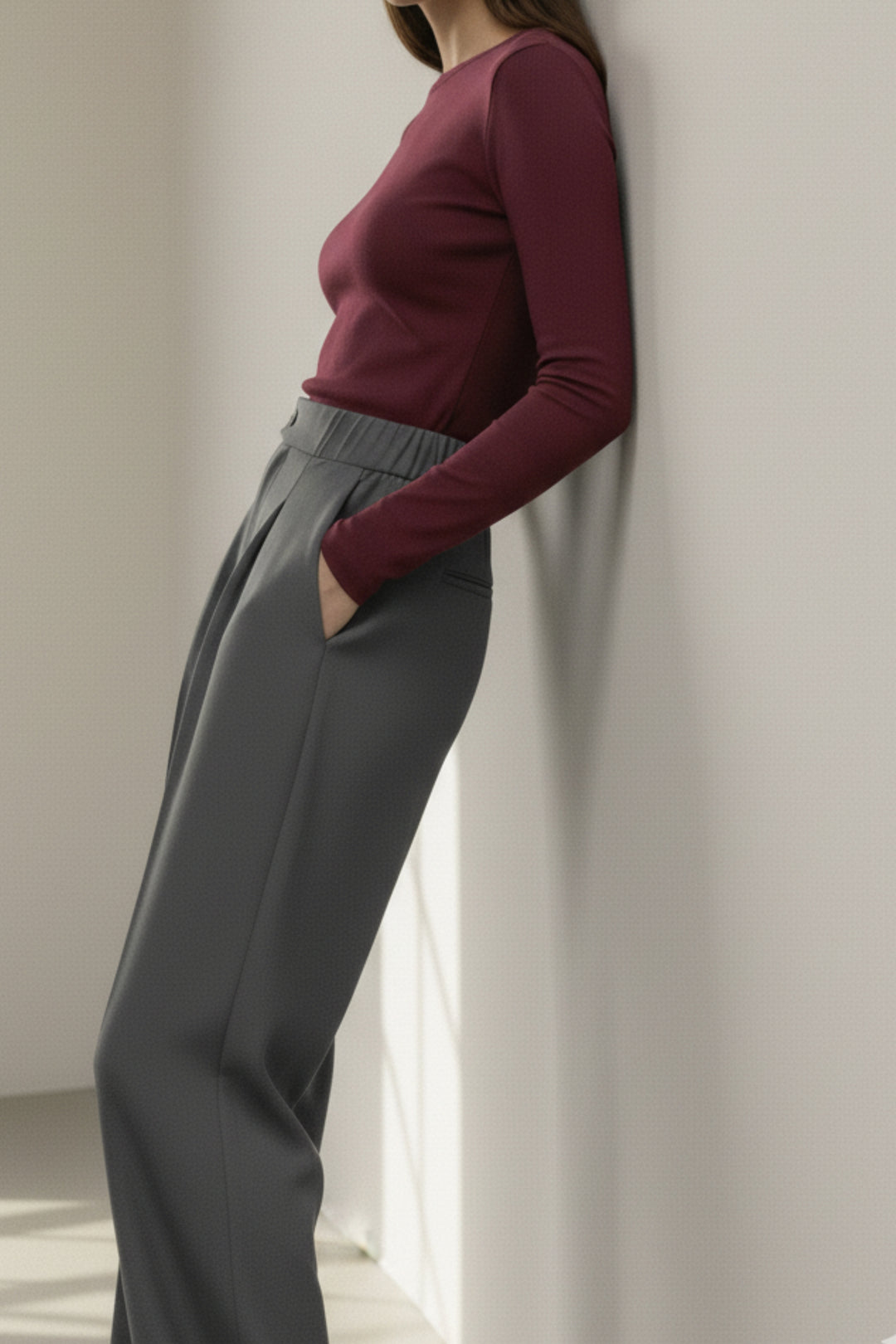 Urban Slate Wide Leg Trouser