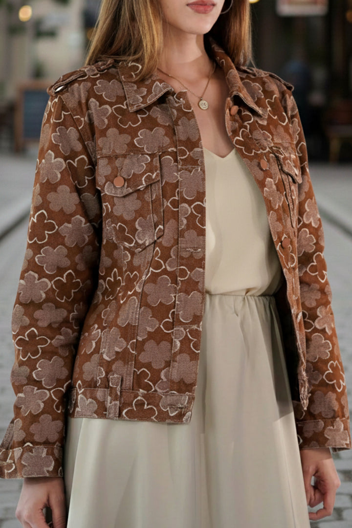 Autumn Fleur Denim Jacket