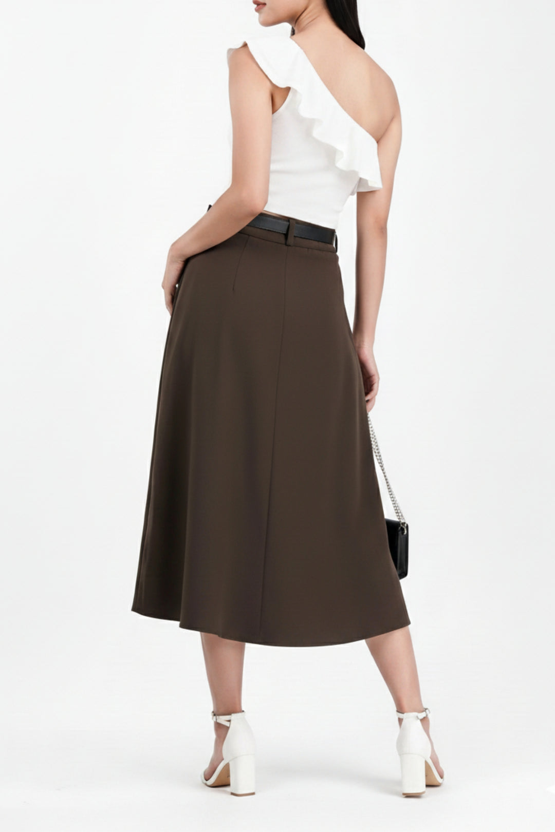 Hazel Suede Pleated Skirt