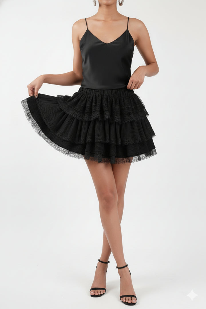 Twirl & Spin Black Skirt
