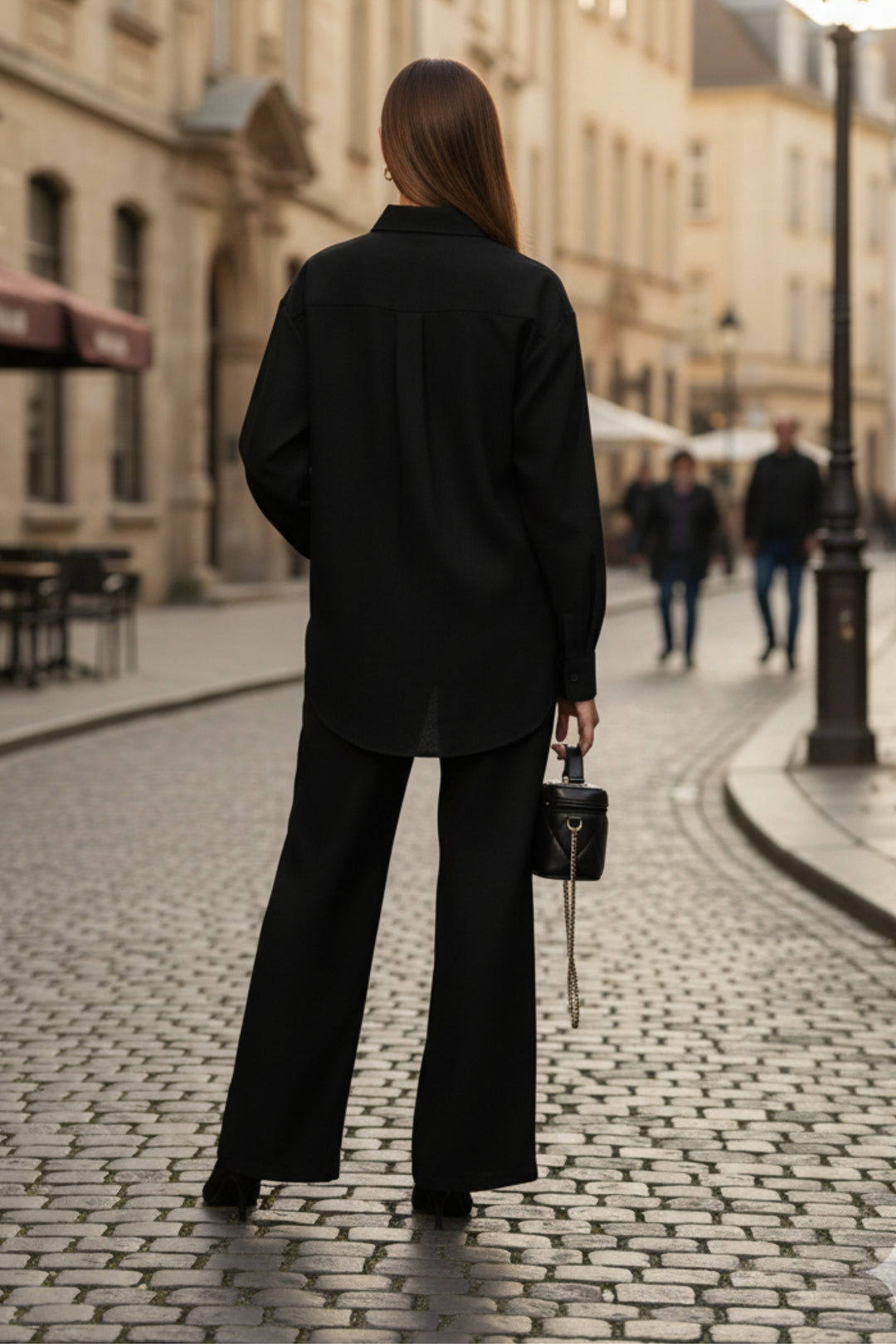 Black Oak Embroidered Linen Co-ord set