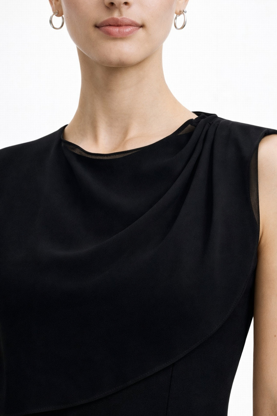 Noir Veil Mini Dress