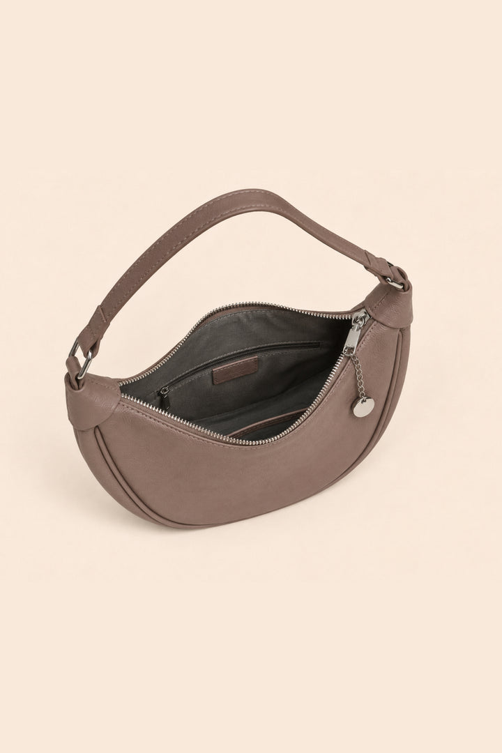 Luna Taupe Crescent Bag