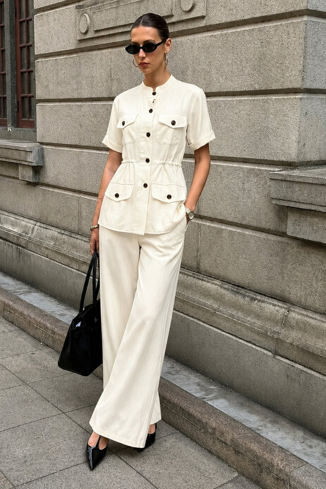 Vanilla Utility Linen Coord