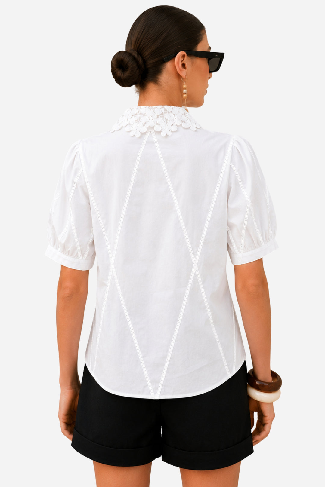 White Swan Crochet Shirt
