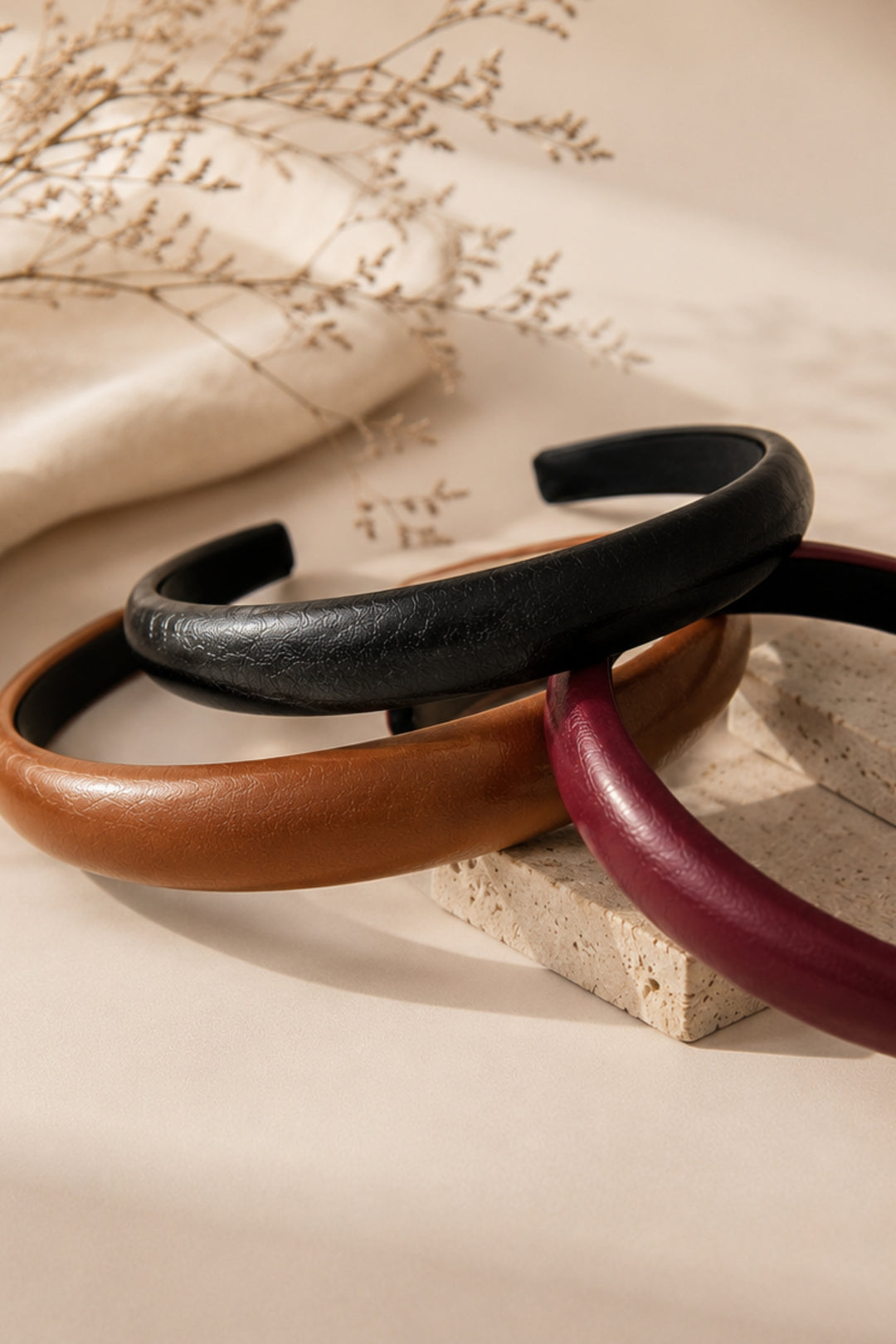 Soft Padded Faux Leather Headband
