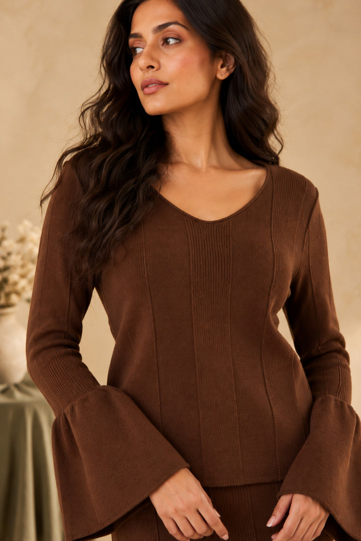 Hazel Knit Ruffle Skirt Co-ord Set