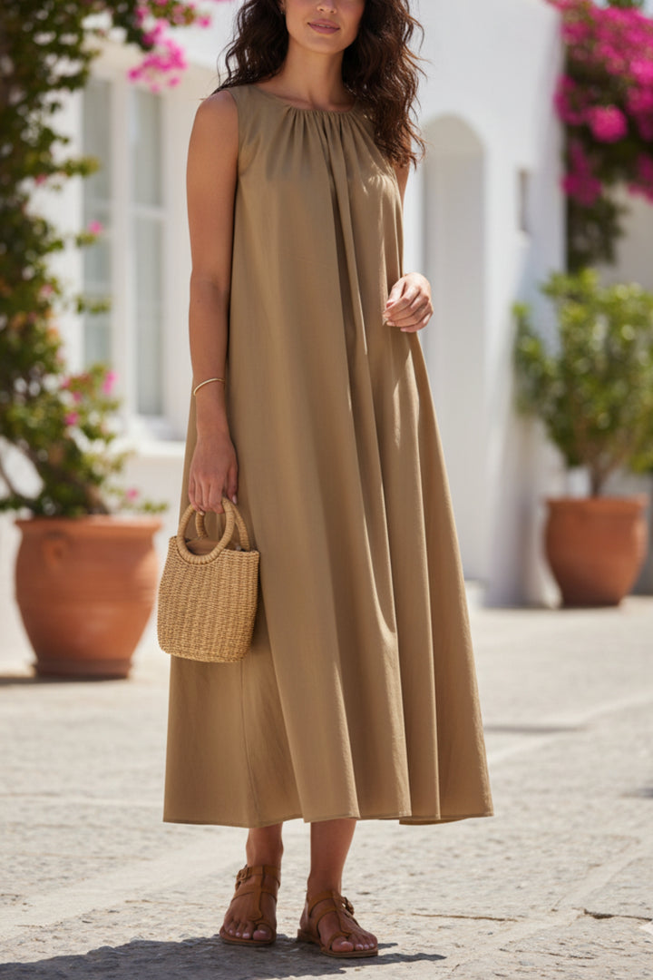 Loris Brown Trapeze Dress