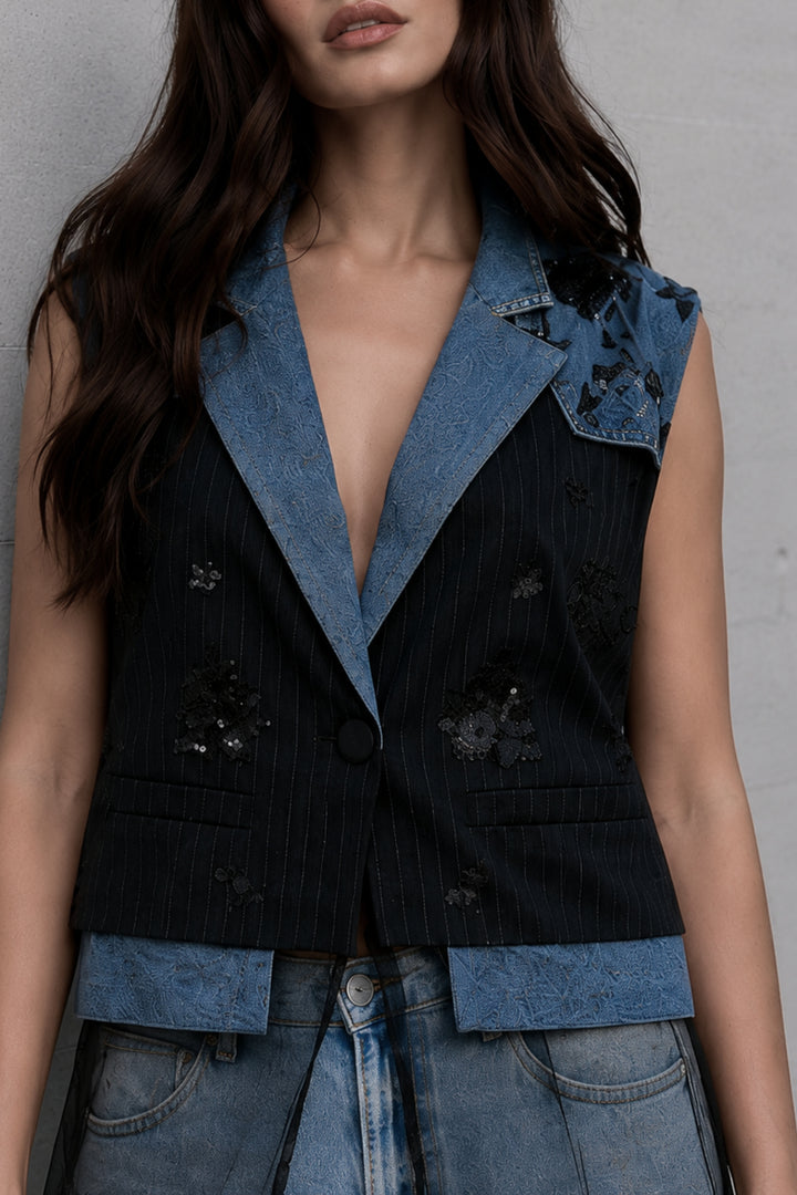 Denim Noir Fusion Vest