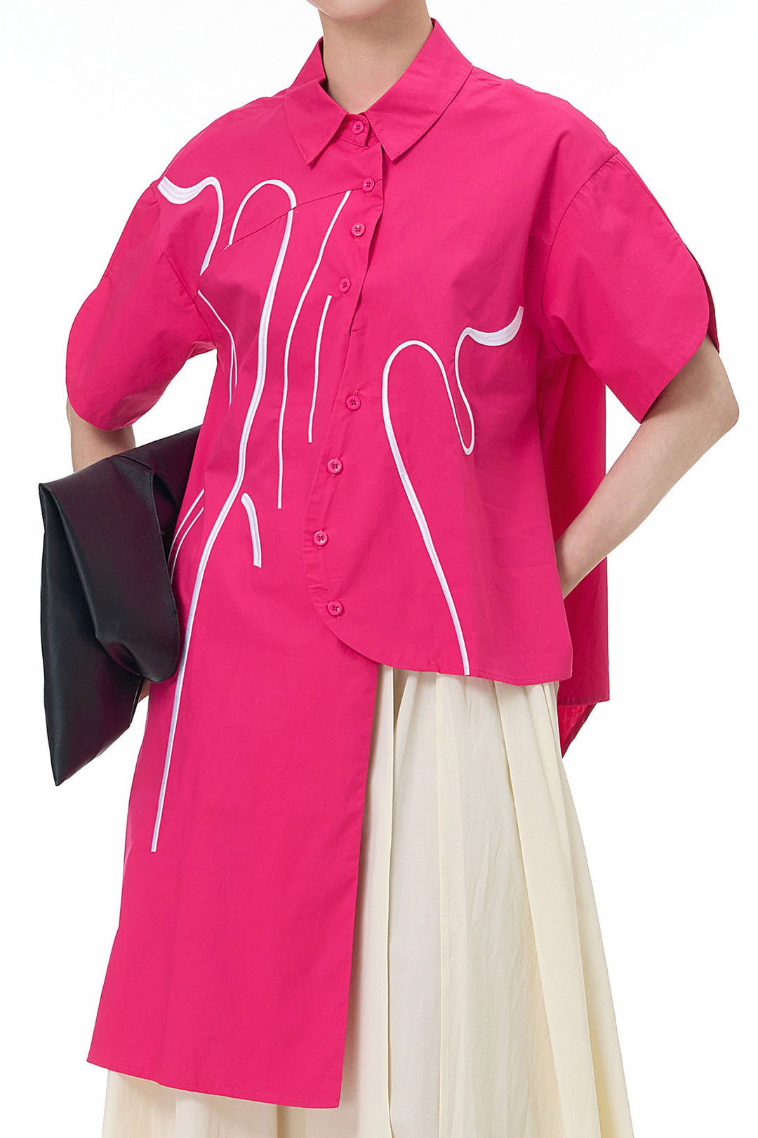 Felicity Pink Asymmetric Shirt
